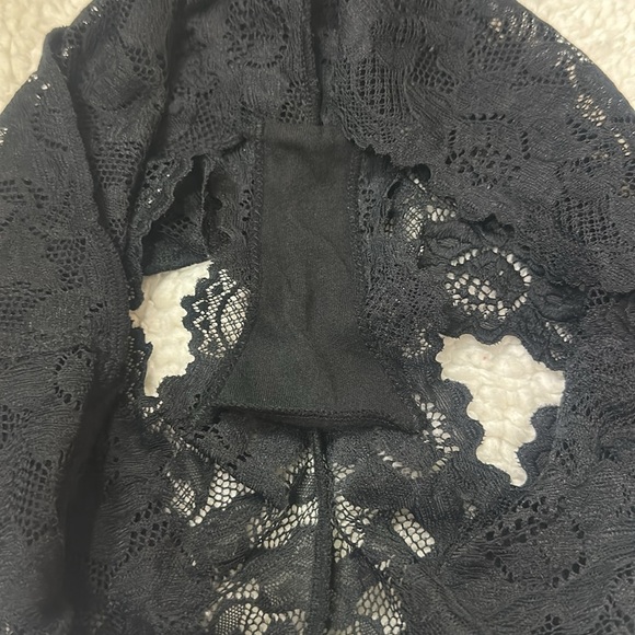 NWT Adore me women's lace halter neck open back scallop trim comfortable lin… - Picture 5 of 9